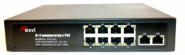 POE-822 коммутатор PoE 8+2 портов, металлический корпус