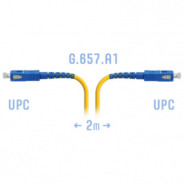 Патч-корд SC(UPC) - SC(UPC) SX SM G.652D 3мм LSZH - 2м 