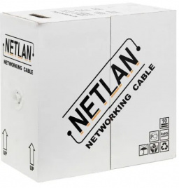 Кабель F/UTP NETLAN 4 пары, кат.5е, внешний, (чистая медь), PE -40C,305m