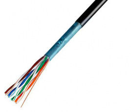 Кабель FTP 5e 4x2x0.5 мм, 24AWG медь, внешний, 305 м/бухта