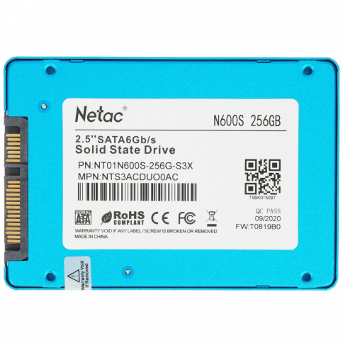 256 ГБ 2.5" SATA накопитель Netac N600S [NT01N600S-256G-S3X] фото 3